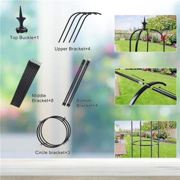 Garden Trellis for Climbing Plants Tower Obelisk Garden Trellis 6ft Tall Plant - Picture 5 of 7